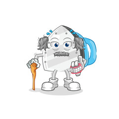 Fototapeta premium iron white haired old man. character vector