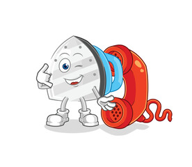 iron call mascot. cartoon vector