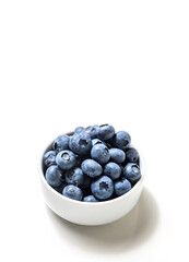 Blueberries snack in a white bowl	