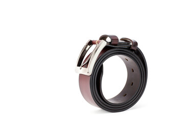 set -new belt men and women brown red stylish fashion isolated on white background