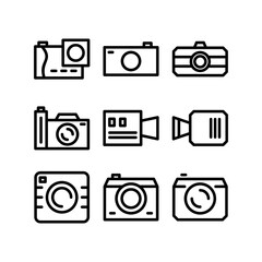 camera icon or logo isolated sign symbol vector illustration - high quality black style vector icons
