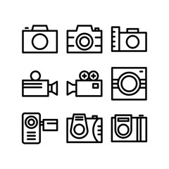 camera icon or logo isolated sign symbol vector illustration - high quality black style vector icons
