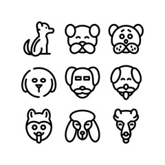 dogs icon or logo isolated sign symbol vector illustration - high quality black style vector icons
