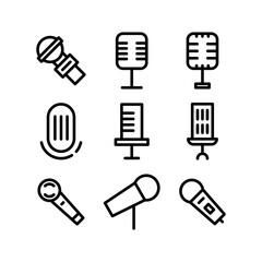 mic icon or logo isolated sign symbol vector illustration - high quality black style vector icons
