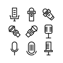 mic icon or logo isolated sign symbol vector illustration - high quality black style vector icons

