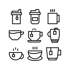 tea icon or logo isolated sign symbol vector illustration - high quality black style vector icons
