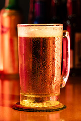 glass of beer on the table