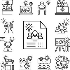 Curriculum idea icon in a collection with other items