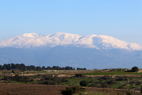 There is snow on Mount Hermon in northern Israel.