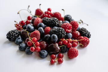 berries on white background