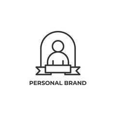 personal brand line icon. linear style sign for mobile concept and web design. Outline vector icon. Symbol, logo illustration. Vector graphics
