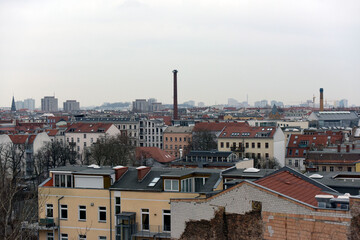 Above the rooftops of Berlin-Prenzlauer Berg