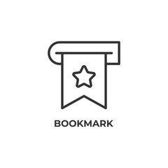 bookmark line icon. linear style sign for mobile concept and web design. Outline vector icon. Symbol, logo illustration. Vector graphics