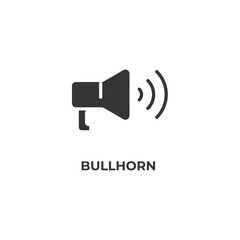 bullhorn vector icon. filled flat sign for mobile concept and web design. Symbol, logo illustration. Vector graphics