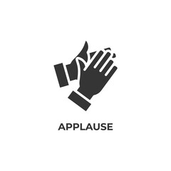 Fototapeta premium applause vector icon. filled flat sign for mobile concept and web design. Symbol, logo illustration. Vector graphics