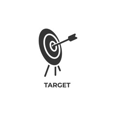 target vector icon. filled flat sign for mobile concept and web design. Symbol, logo illustration. Vector graphics