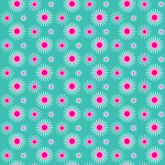 Abstract circle zigzag pattern Vector art. White Pink Seamless pattern. Color Abstract Modern stylish texture. Geometric shapes. Illustration. Purple Background. Simple Cute design. Girlish pattern. 