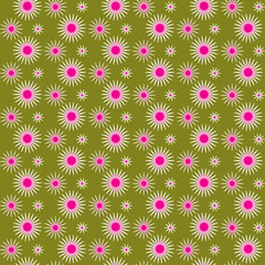 Abstract circle zigzag pattern Vector art.Olive Yellow Pink Seamless pattern Color Abstract Modern stylish texture Geometric shapes are different sizes Circle Illustration  Background Simple design 