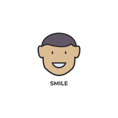 smile vector icon. Colorful flat design vector illustration. Vector graphics