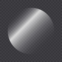 Vector transparent glass - Glossy material for vector art, glass, mirror, transparency, reflections, shaded - Metallic material overlay for web, icon, banner design