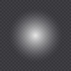 Vector glow effect on transparent background - Special FX for vector design with blurred circle - Blur circular effect in vector format for web, app, icon design, particle, particles, sparkle, spark