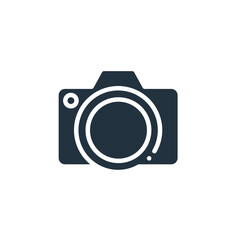 Photo camera icon in trendy flat style isolated on white background.  camera symbol for web and mobile apps.
