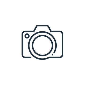 Vector camera icon isolated on a white background.  photo camera symbol for web and mobile apps