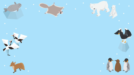 水族館や動物園の可愛いいきものセット © ribitts