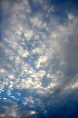 sunset over the clouds