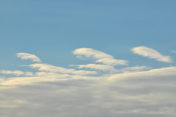sunset over the clouds