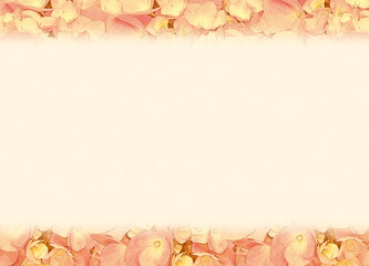 あじさいアジサイ紫陽花の花びらのメッセージカードボードポップ背景素材オレンジ