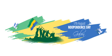 Vector illustration for Gabon Independence Day