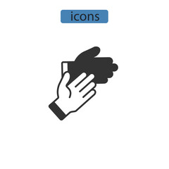 Glove icons  symbol vector elements for infographic web