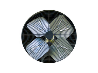 air conditioner fan with protective guard white background