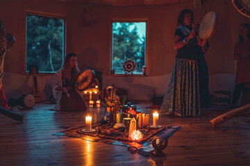 Shaman ceremony space, heart opening medicine. Ceremony space.