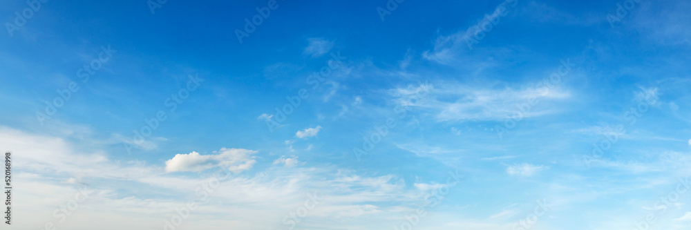 Wall mural panorama blue sky with white cloud background
