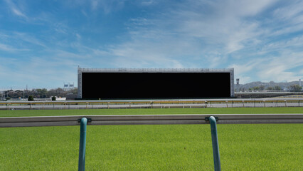 Electric bulletin board at the horse racetrack