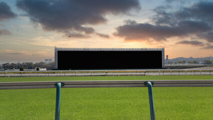 Electric bulletin board at the horse racetrack