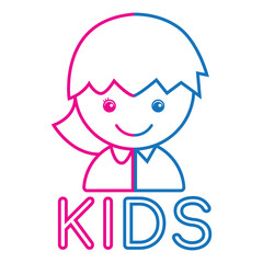 Kids logo concept girl and boy vector