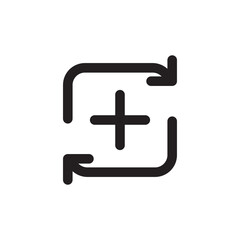 Obraz premium Remix button icon vector of social media element