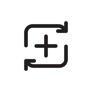 Remix button icon vector of social media element