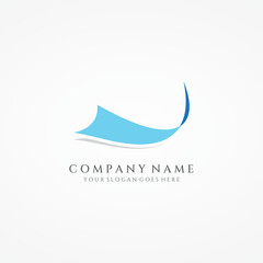 Abstract logo in swoosh style with modern colors.Logo can be used for business or company.Template vector design.