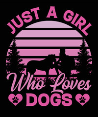 Just a Girl Who Loves Dogs Funny Gift Dog School