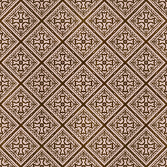 Seamless pattern for traditional arabic and indian pottery tiling, fabric, wall interior, cloth. Decor tile, texture print, mosaic oriental ornament.