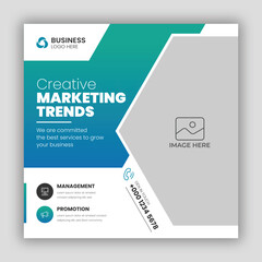 Digital marketing web banner and social media post template