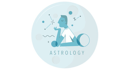 Illustration of astrology person 