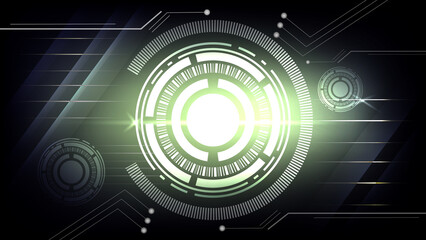 Digital technology abstract yellow green background