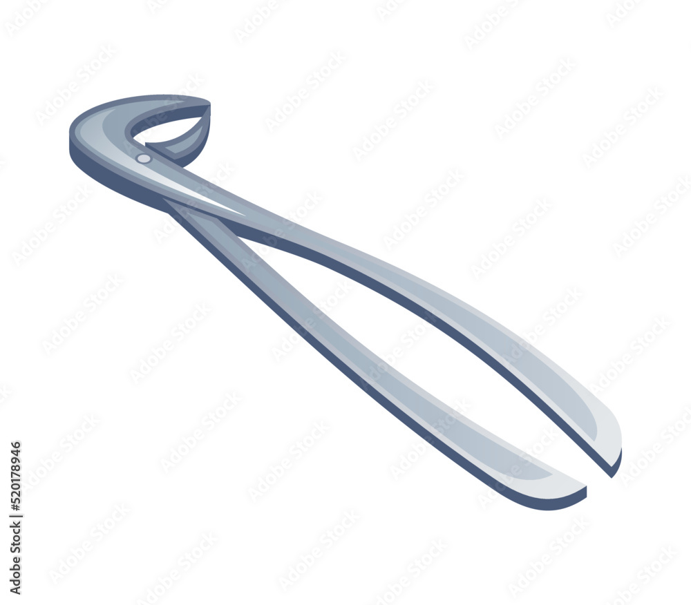 Sticker Dentists Isometric Forceps Composition