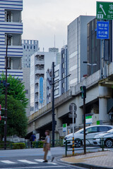 兜町から見える首都高速の高架