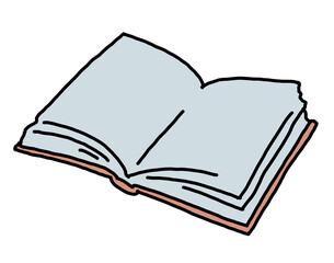 Books for school study or university education, writing diploma, working in classroom. Student, teacher, writer, child all use book for new knowledge, hobby. Hand drawn retro vintage illustration.